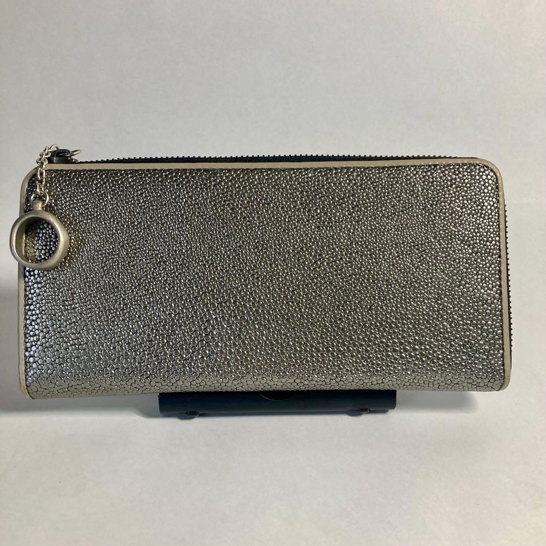 未使用級 HIROKO HAYASHI ラウンドファスナー 長財布 牛革