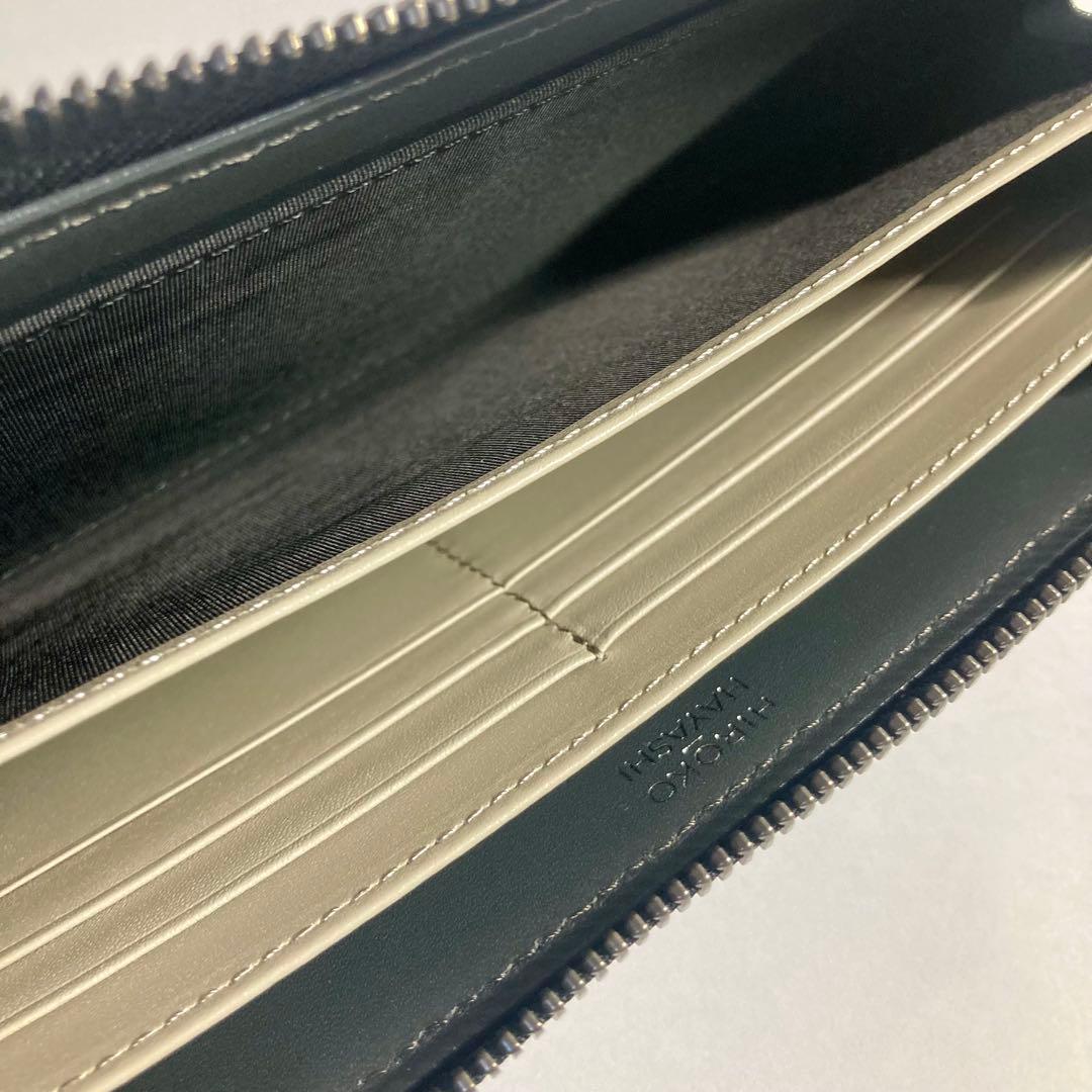 未使用級 HIROKO HAYASHI ラウンドファスナー 長財布 牛革