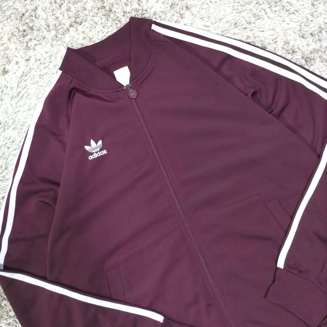 adidas　90s トラックジャケット　トレフォイルロゴ　ワインレッド