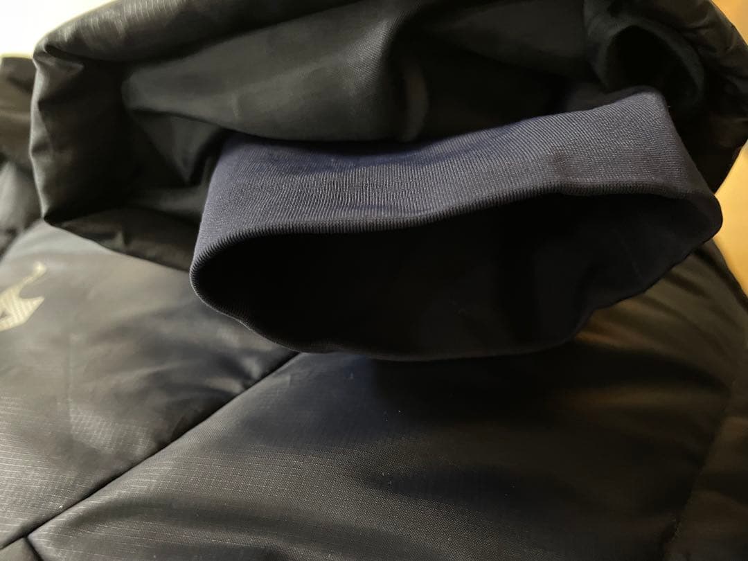 【美品】ミズノ ネイビー フード付き ベンチコート ダウン