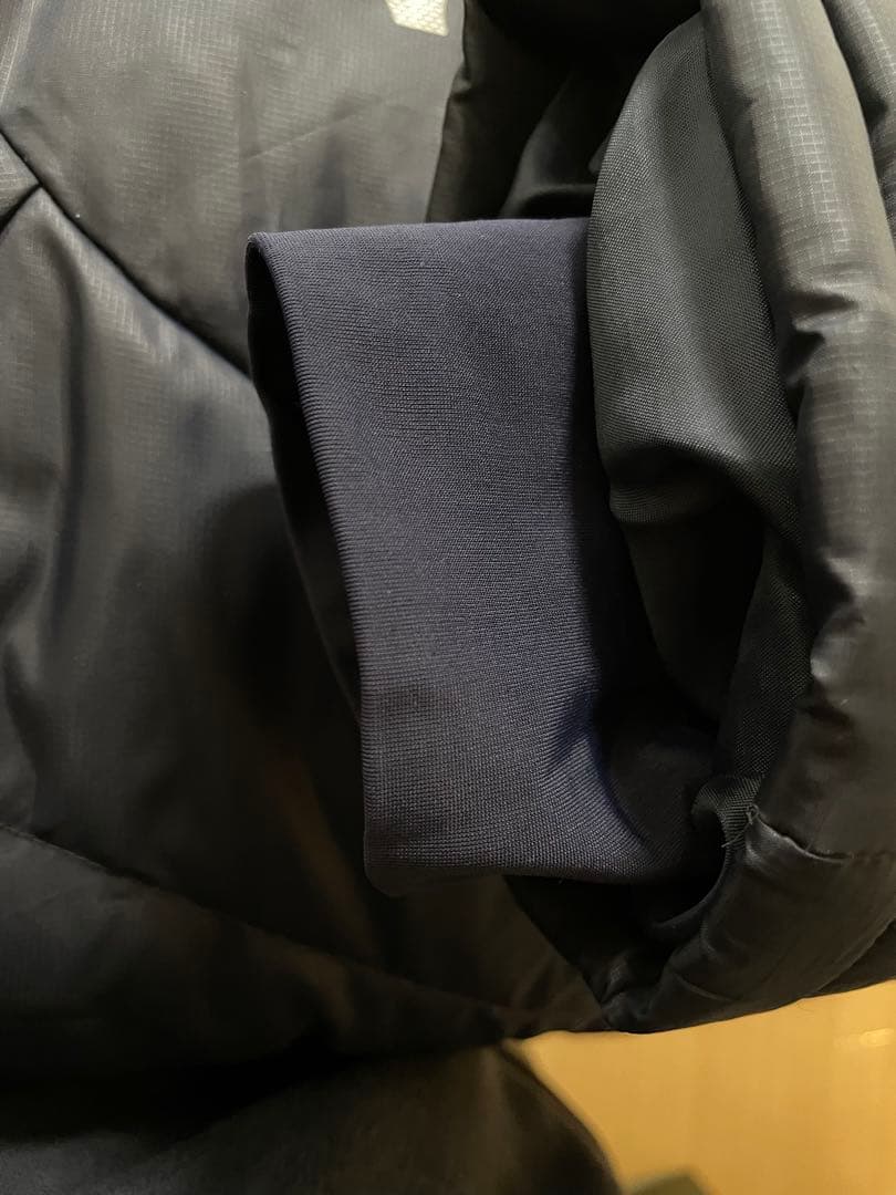 【美品】ミズノ ネイビー フード付き ベンチコート ダウン