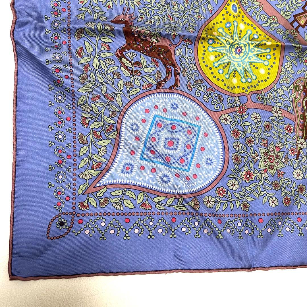 【極美品】エルメス　HERMES カレ90 生命の木　エルメス　生き物