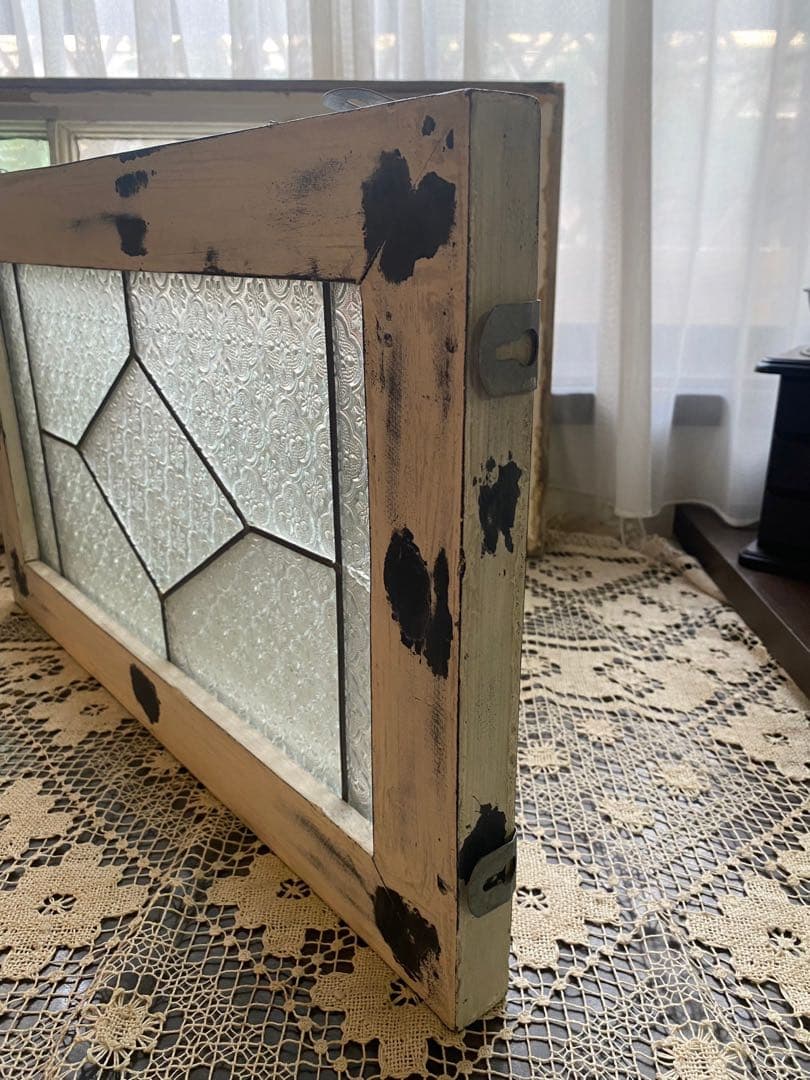 希少 建具 窓枠 昭和レトロ レトロガラス インテリア アンティーク ビンテージ