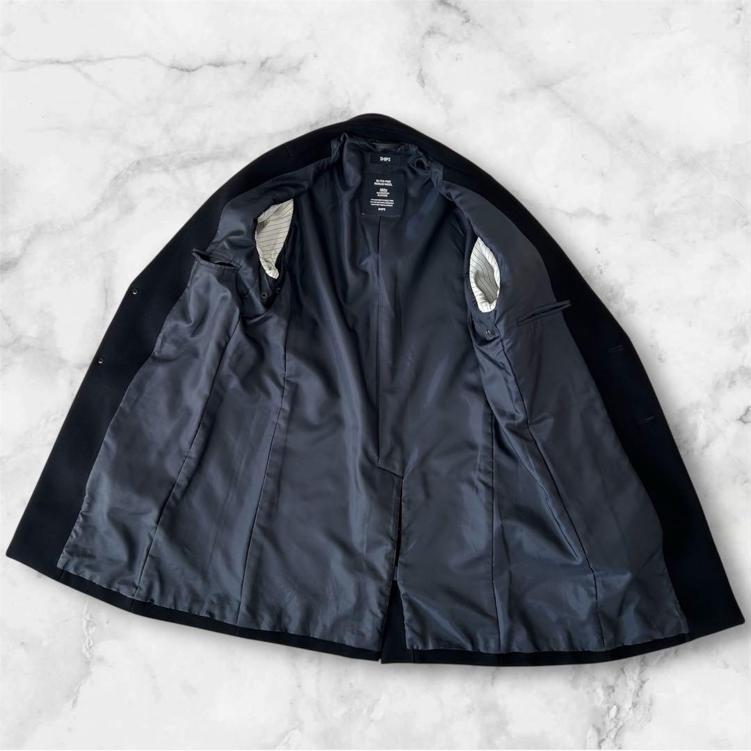 美品 SHIPS チェスターコート　スーパー160’S メリノウールメルトン