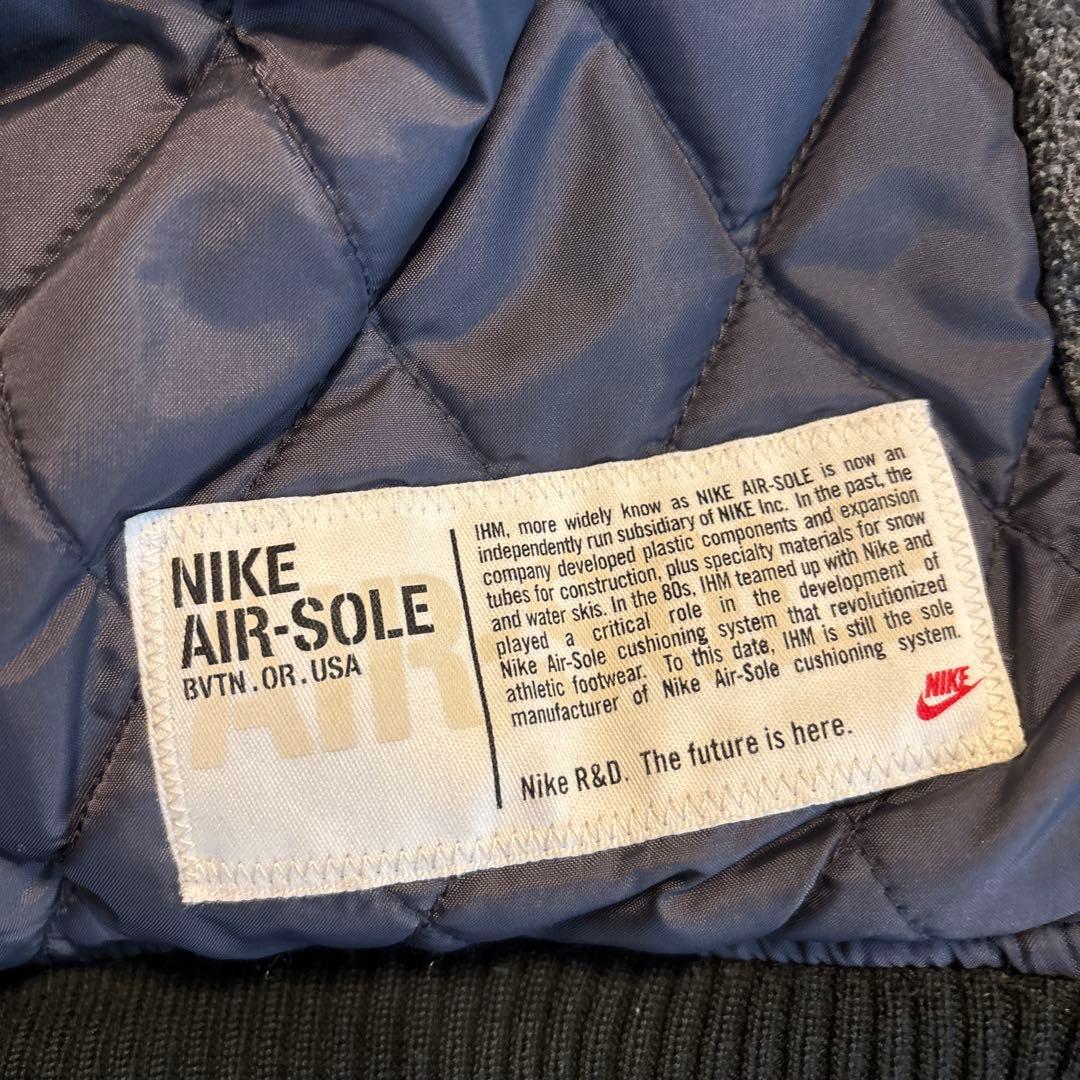 NIKE NASA 蛍光ロゴ　レザー切り替え　希少デザイン　肉厚ジャケット