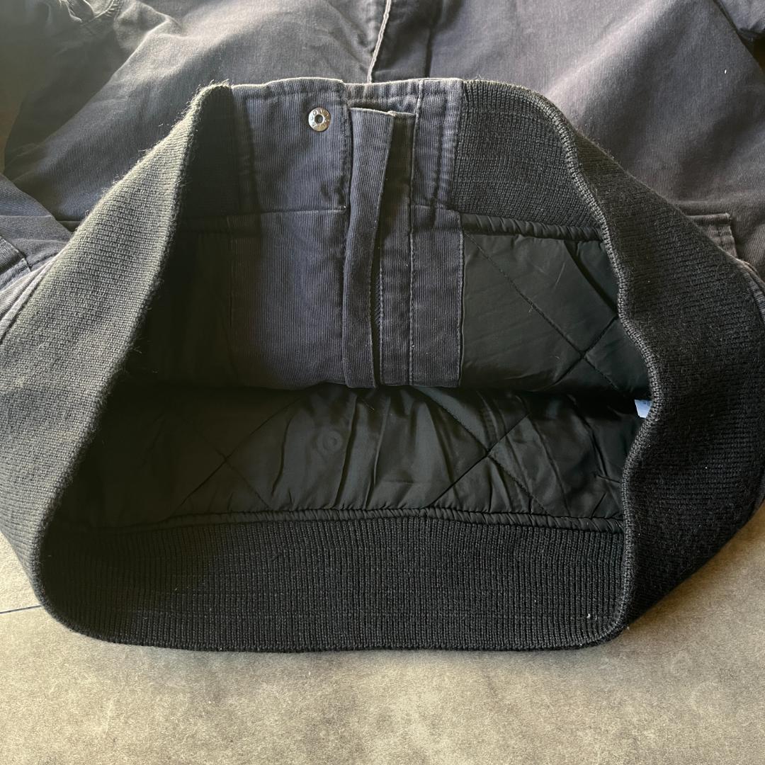 00s Carhartt フライトジャケット 無地 紺 M A693 ダック地