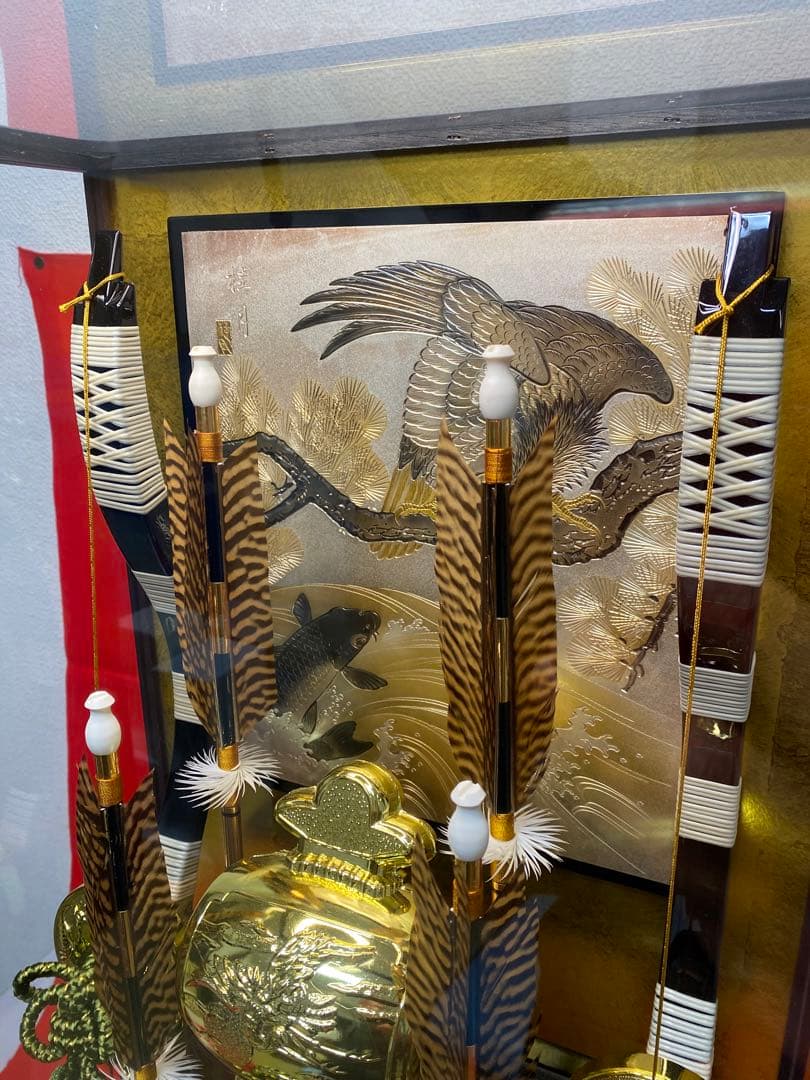 オルゴール付き破魔弓ガラスケース23号・間口約39×奥行約28×高さ