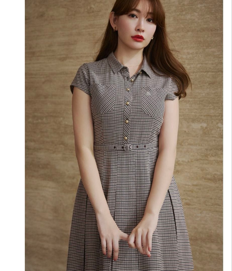 Checked Shirt Mini Dress herlipto