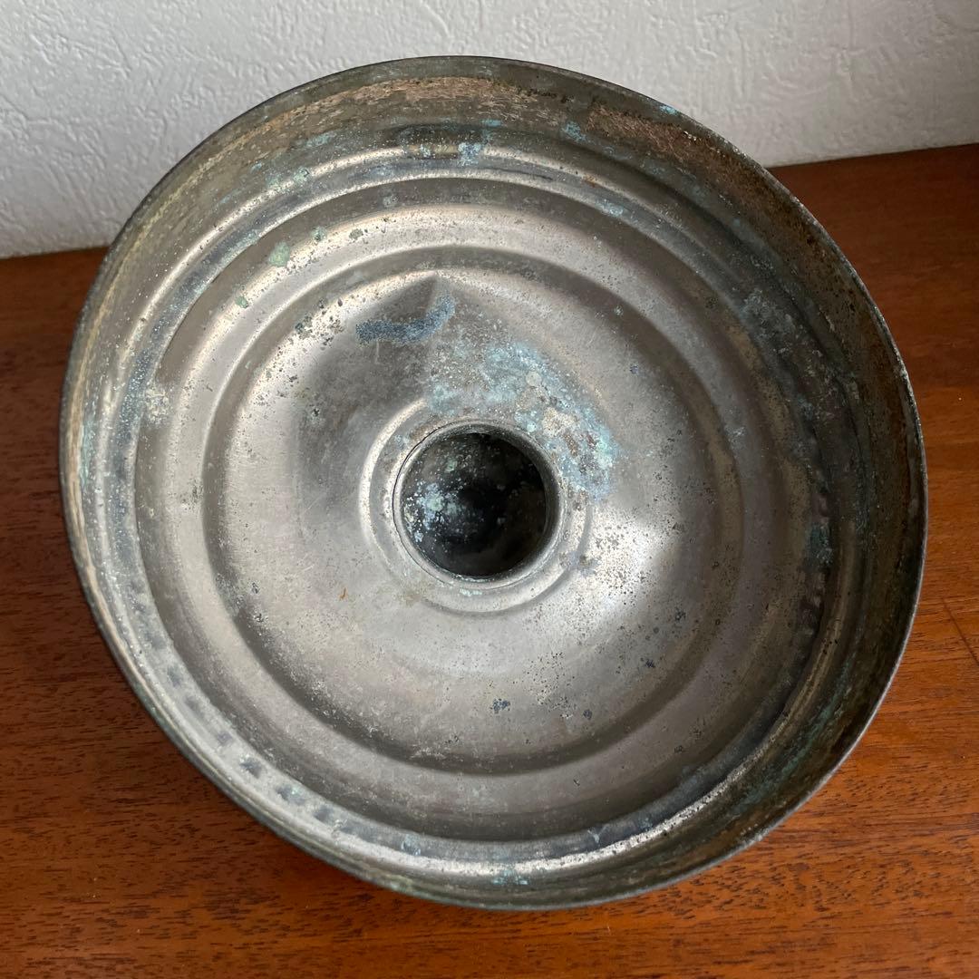 大きなガラスキャニスター 蓋付き　地球瓶　脚付き