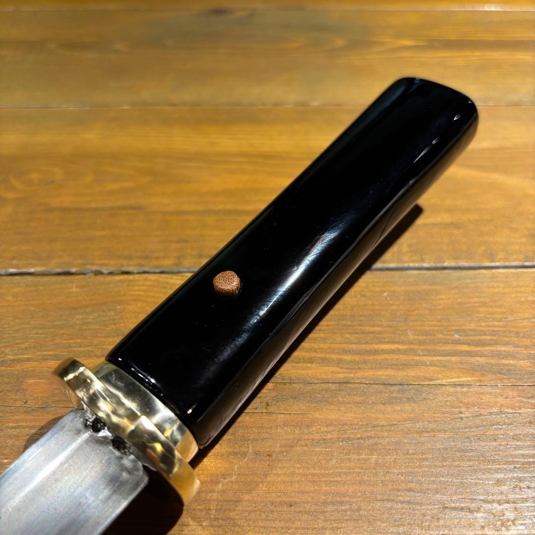 日本刀残欠クラフトナイフNo.67 最上大業物 長曽祢虎徹興里 黒鞘