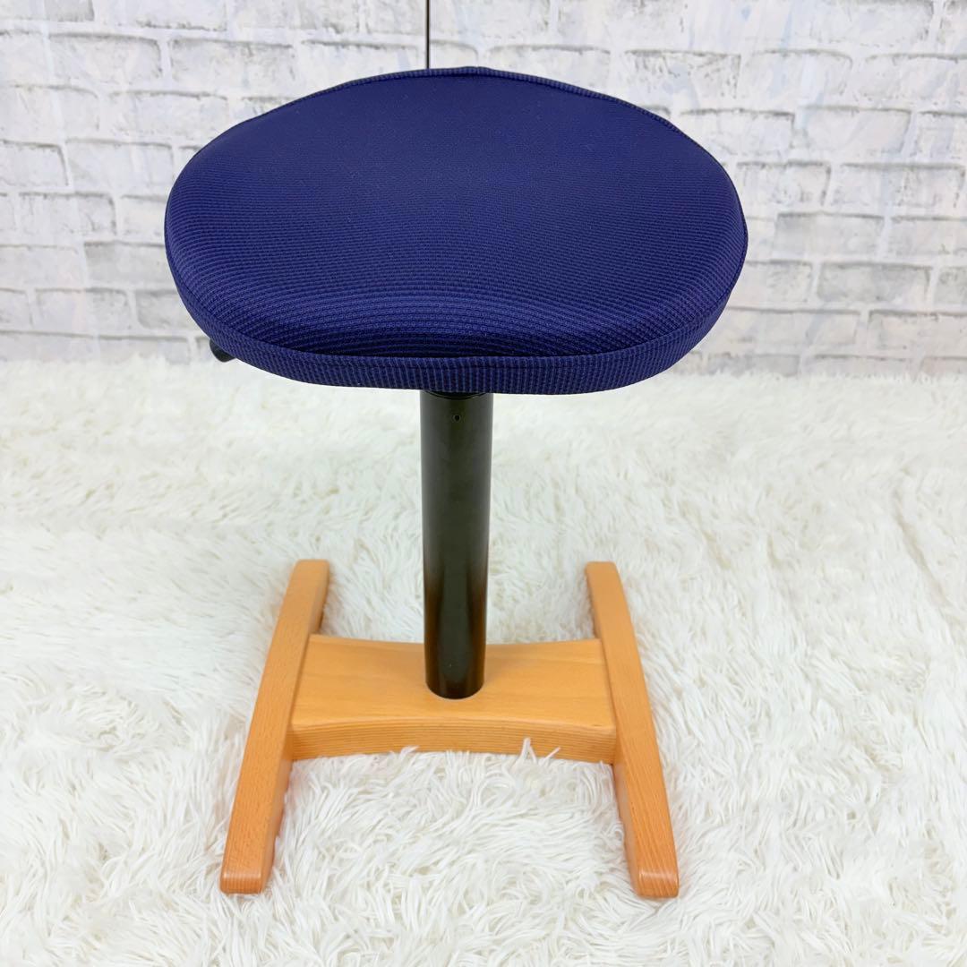 美品 balans シナジー バランスチェア サカモトハウス カバー付き ブルー