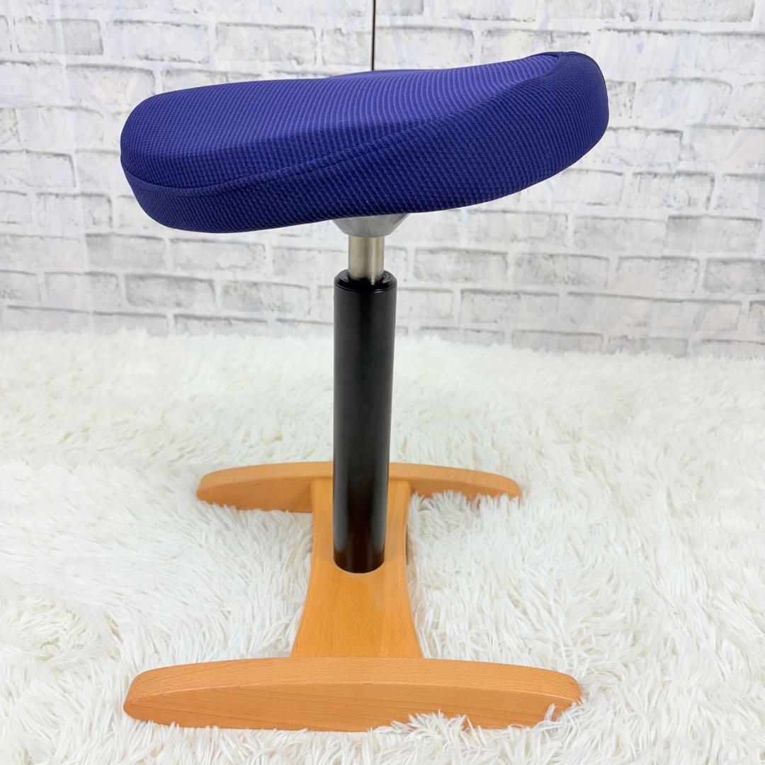 美品 balans シナジー バランスチェア サカモトハウス カバー付き ブルー