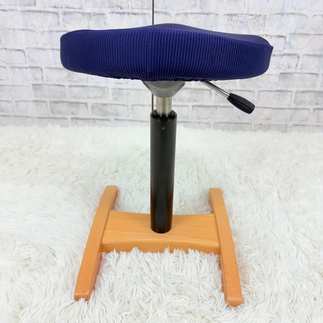 美品 balans シナジー バランスチェア サカモトハウス カバー付き ブルー