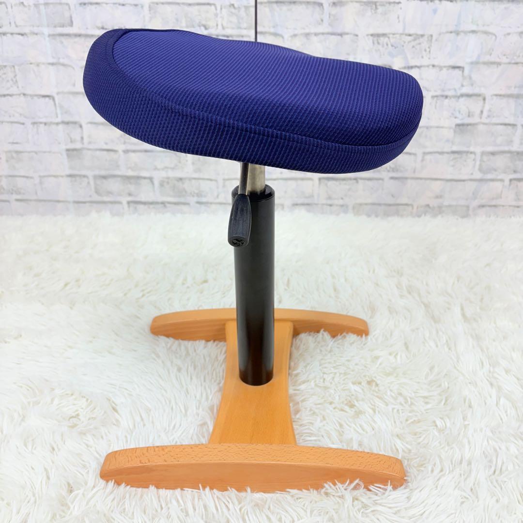 美品 balans シナジー バランスチェア サカモトハウス カバー付き ブルー