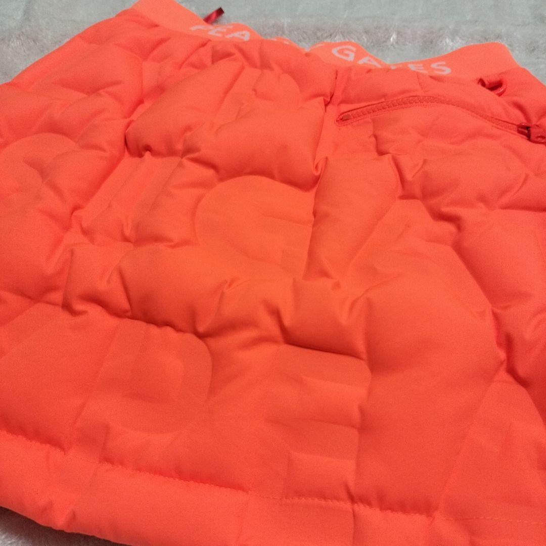 PEARLY GATES極暖ダウン素材 オレンジ キルティングスカート００