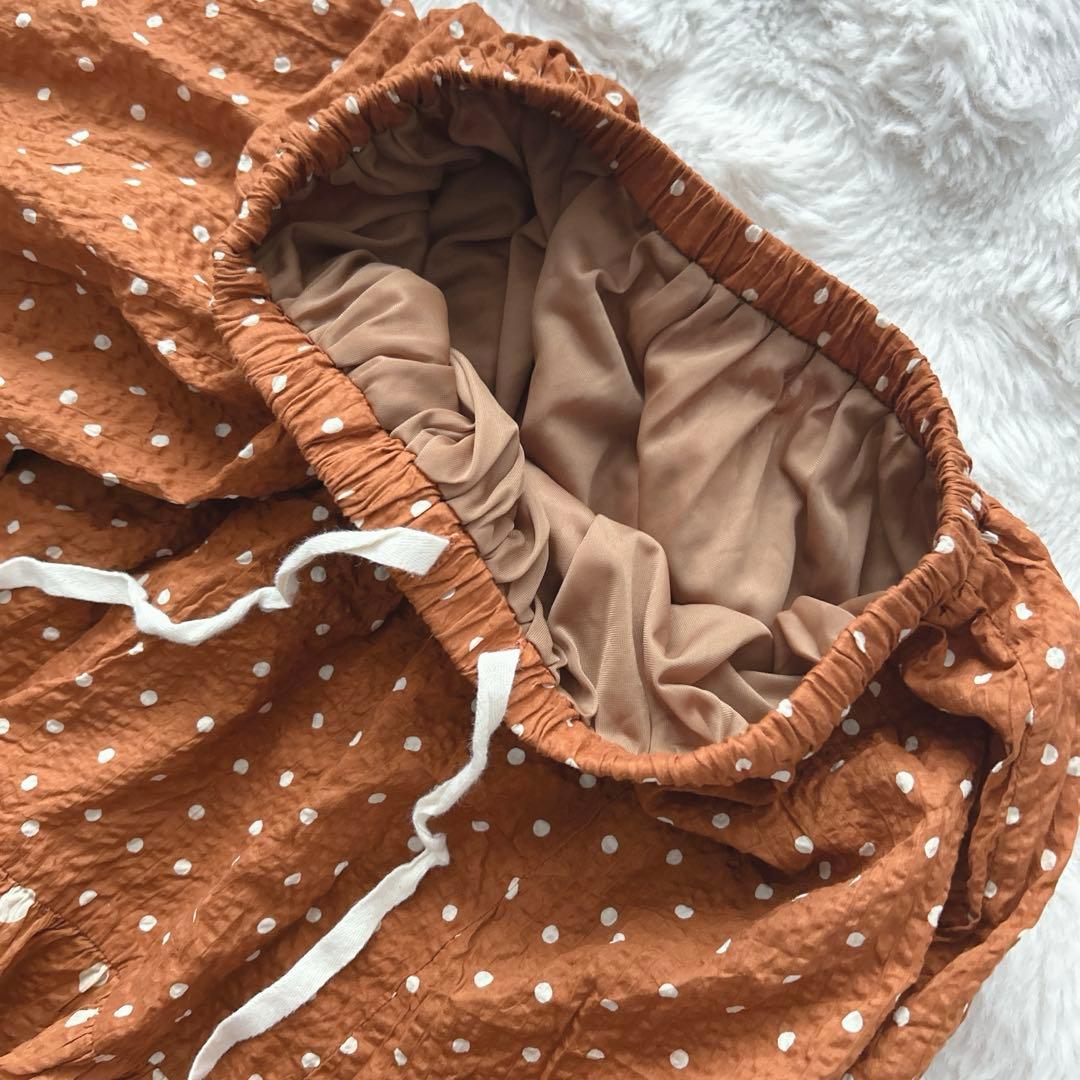 ビアズリー★ドットパッチワークスカート　フレア　ティアード