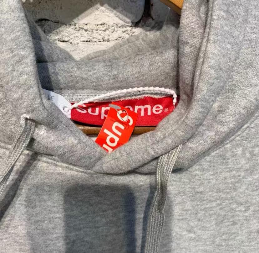 Supreme サテンアップリケ スウェットパーカー ブラック M