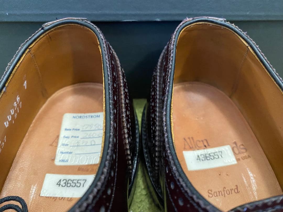 靴 Allen Edmonds / Sanford / 5237 / 8.5D