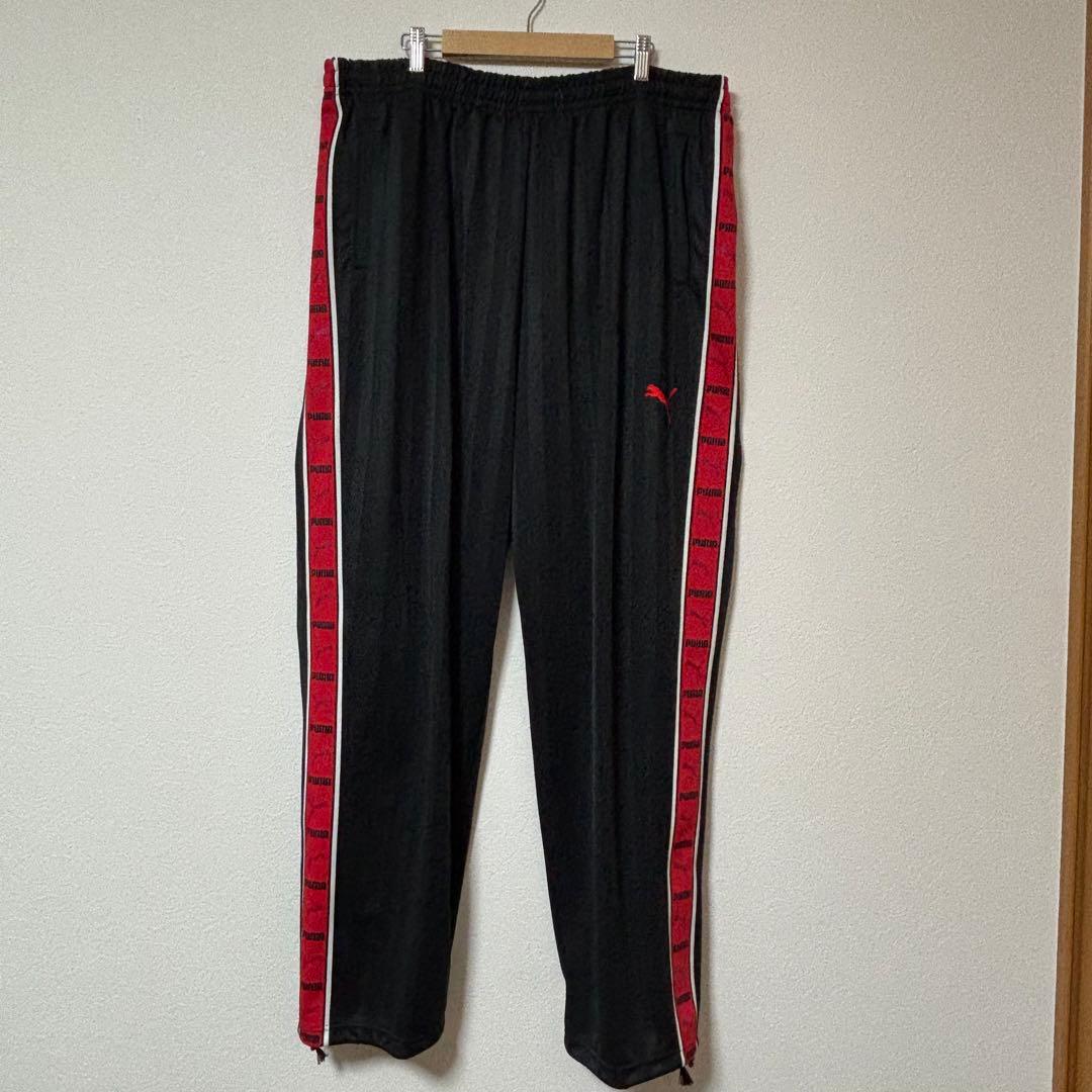 ☆大きめサイズ PUMA ジャージ プージャ セットアップ 黒/赤 5XO