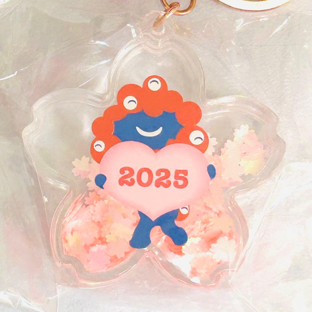 万博 ニコニコミャクミャク キーホルダー 桜 ウォーターインキーリング