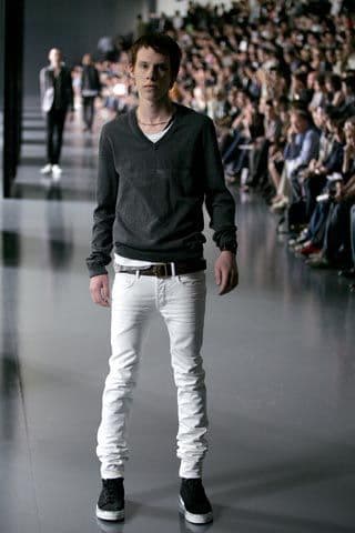 dior homme ホワイト デニム スキニー