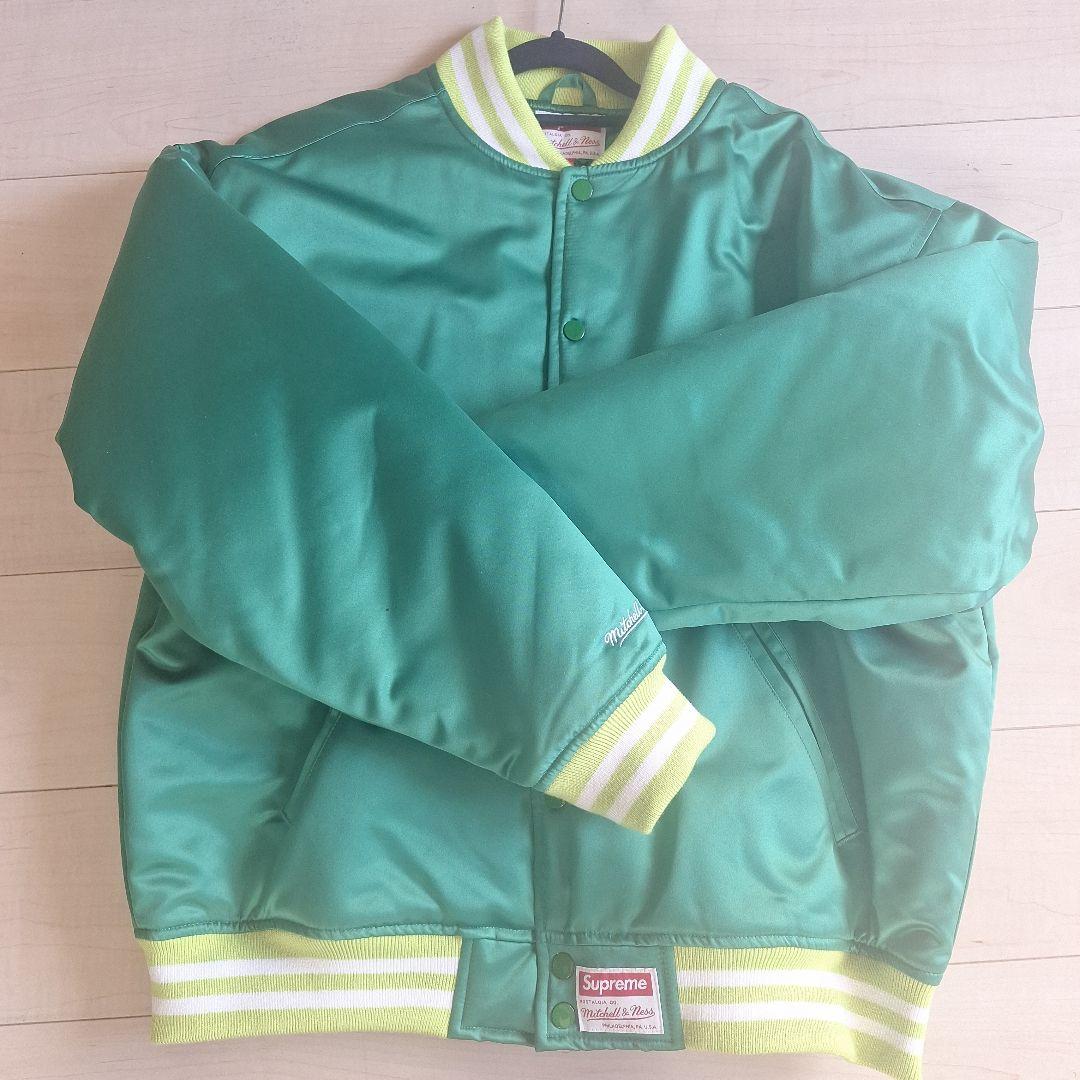 Supreme Mitchell & Ness スタジャン グリーン