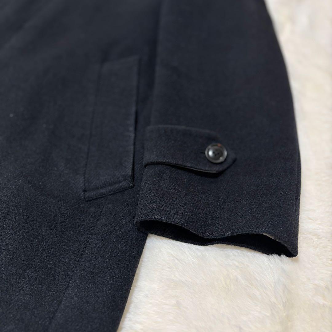 【極美品✨】ミツミネ　カシミヤ100% ステンカラーコート M ブラック