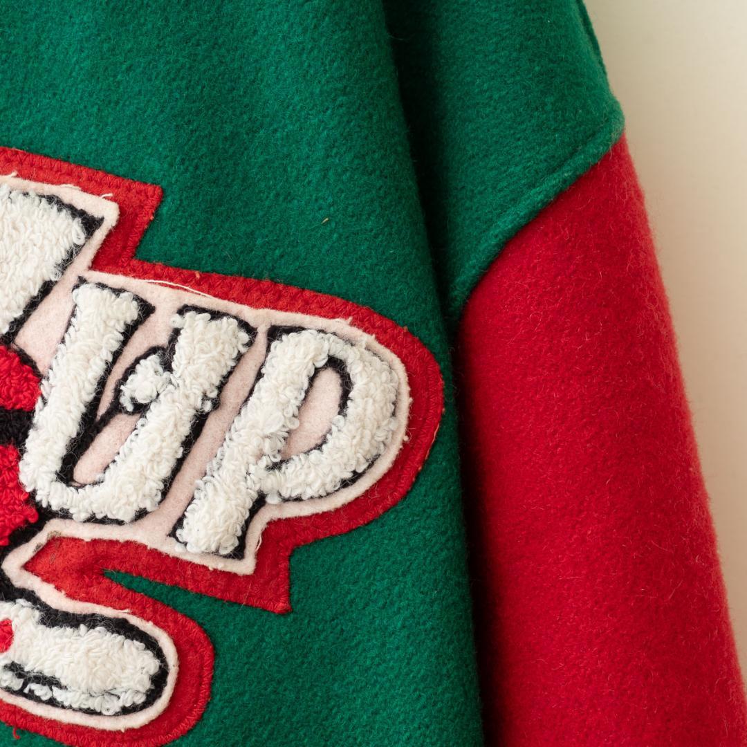 90s USA製 DeLONG×7UP デロング スタジャン メンズ XL 古着