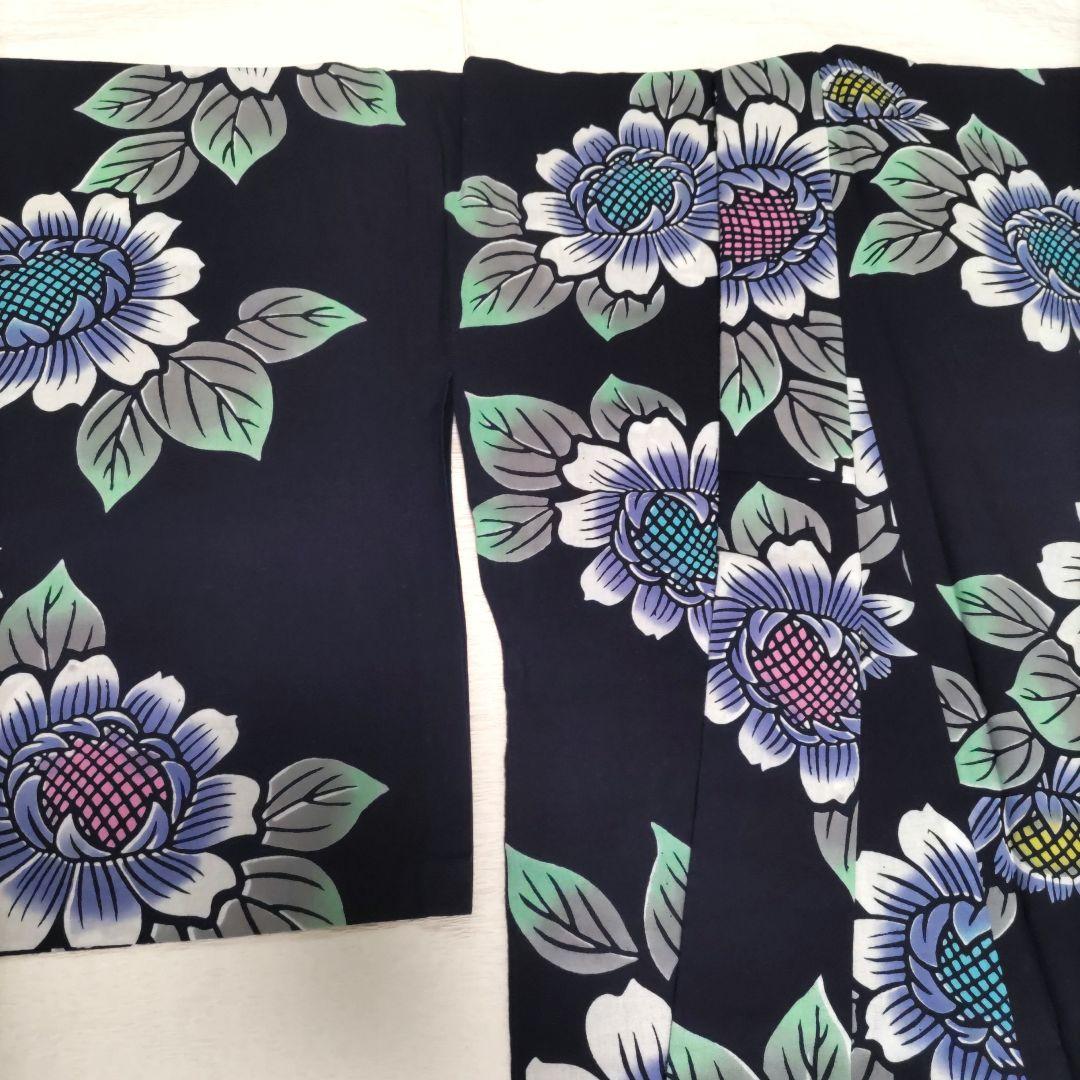 竺仙　浴衣　木綿　注染浴衣　ひまわり