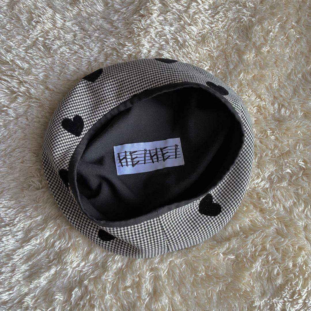 HEIHEI ハートチェック ベレー帽