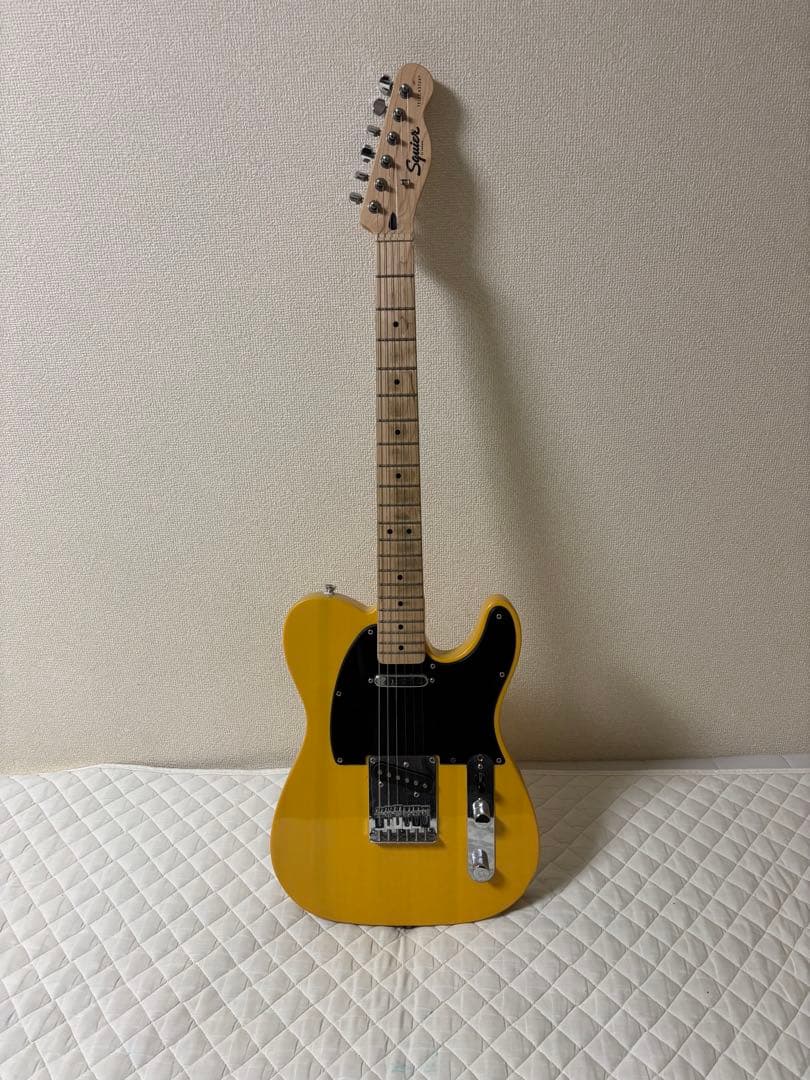 Squier Telecaster イエロー　ケース、スタンド付き