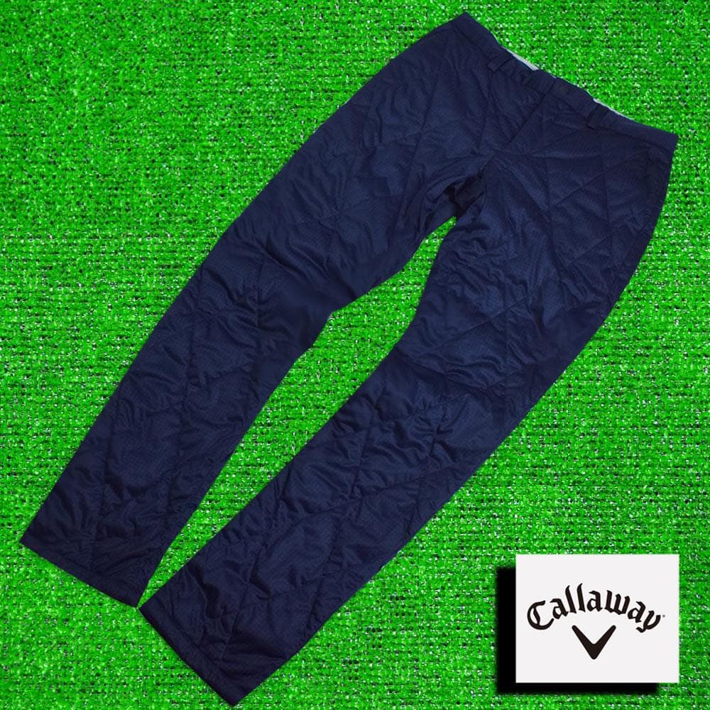Callaway キャロウェイ ゴルフ 中綿 防寒パンツ【ネイビー/L】美品！