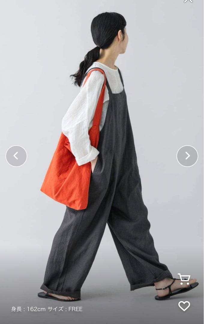 かぐれ　リネンサロペット　25ss