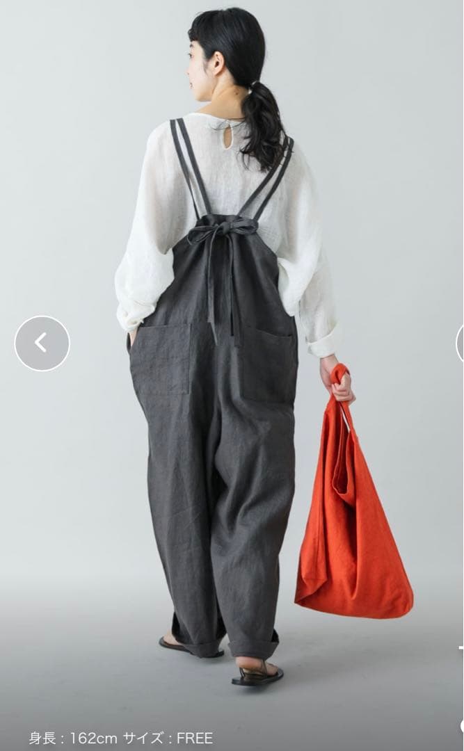 かぐれ　リネンサロペット　25ss