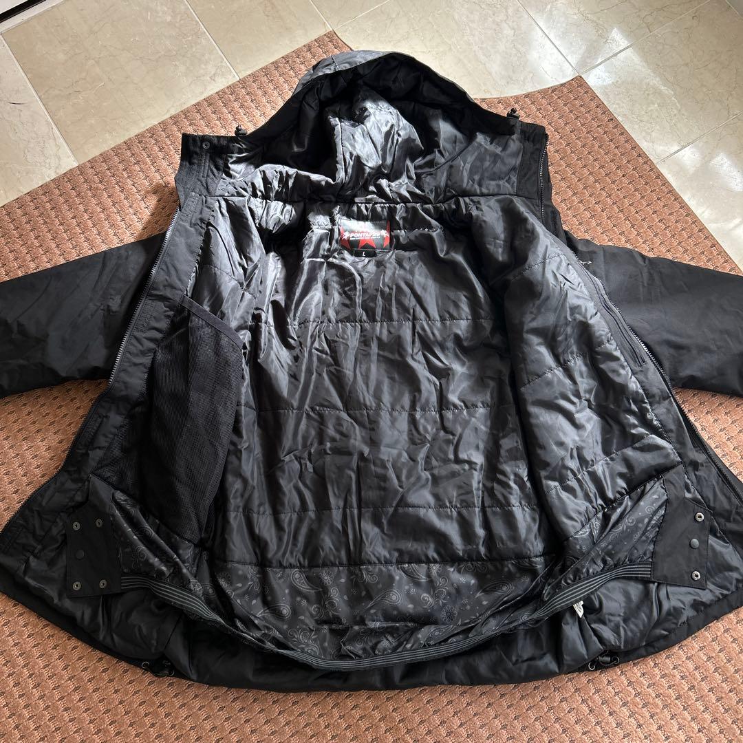 美品★PONTAPES スキー スノーボード ウェア L 肩紐取外し可能2way