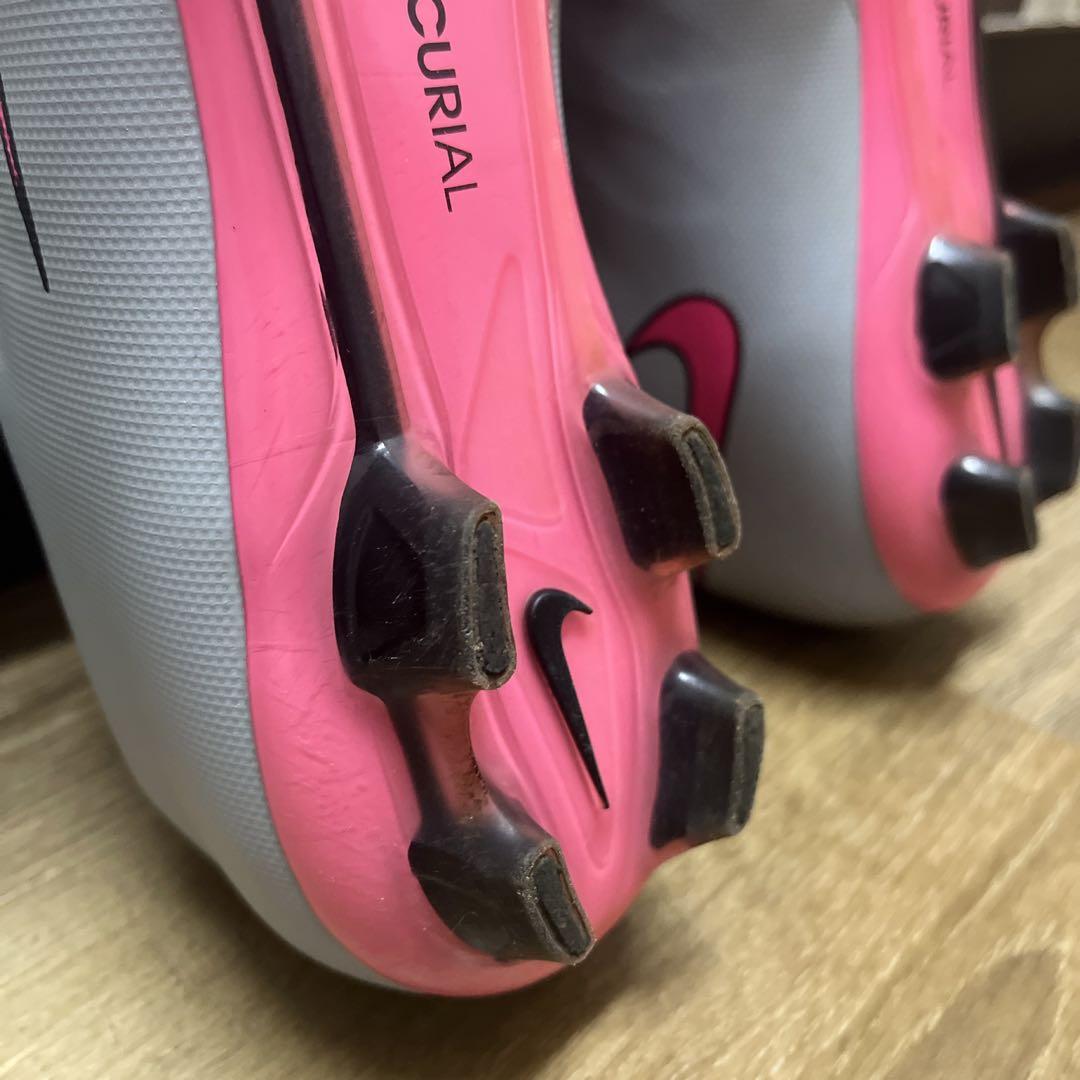 ナイキ マーキュリアル ヴェイパー X HG-Vグレー ピンク 27.5cm