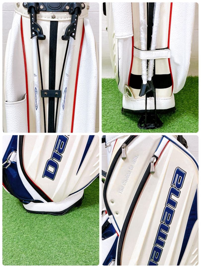 M1.ディアマナ　スタンド式　エナメル高級キャディバッグ　ゴルフクラブケース