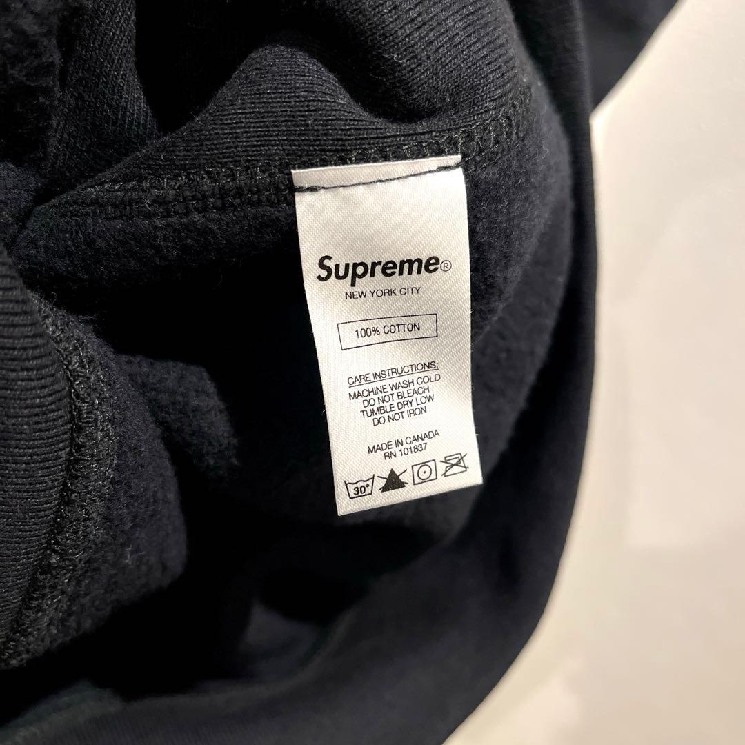 Supreme KAWS チョークロゴ フーディ S ブラック ボックスロゴ