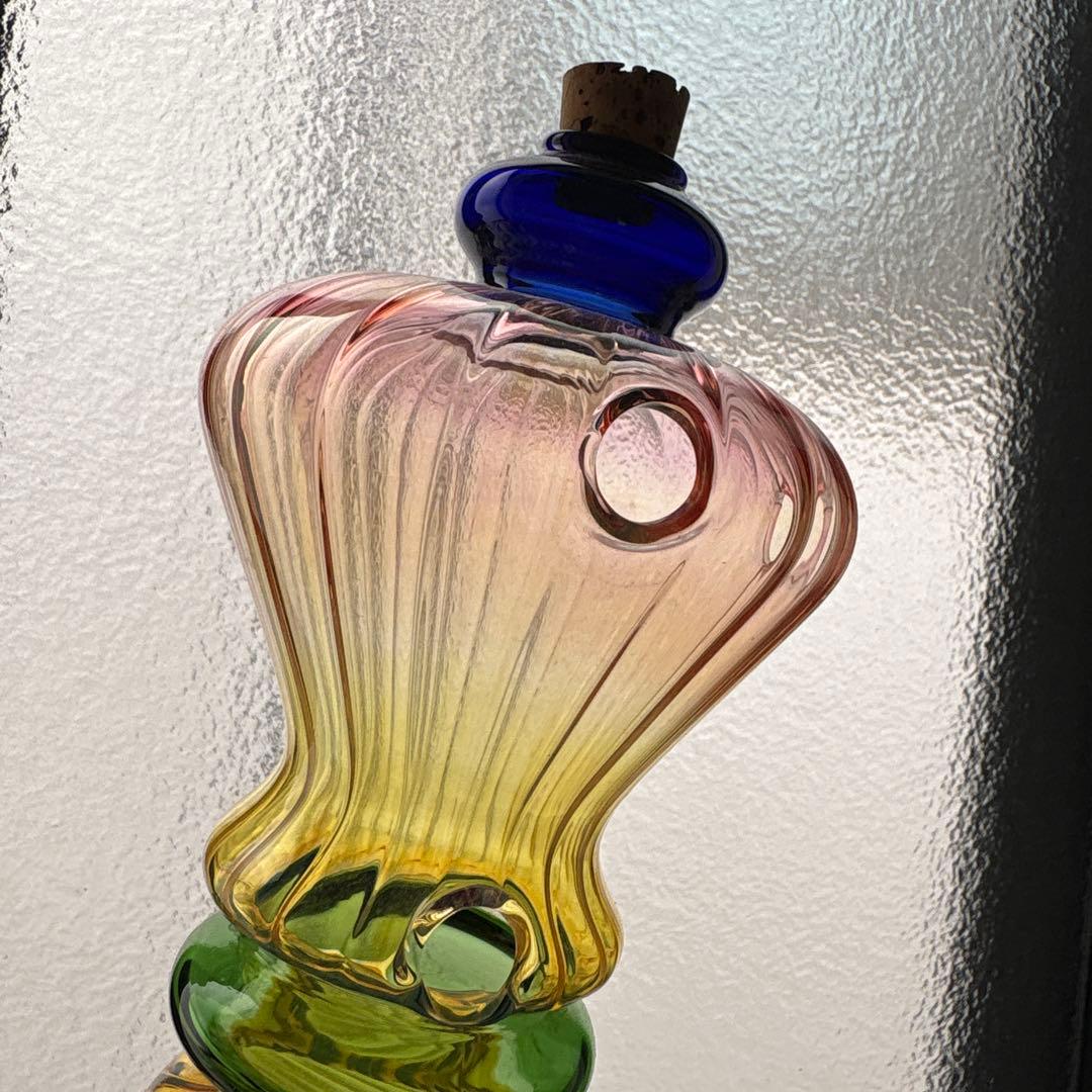 耐熱ガラスのお香立て Incense Stand マルチカラー グラデーション