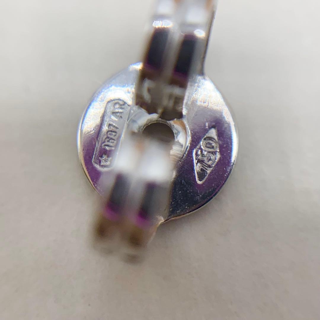 【美品/希少/洗浄済】GUCCI ピアス　K18WG スクエア　ホワイトゴールド