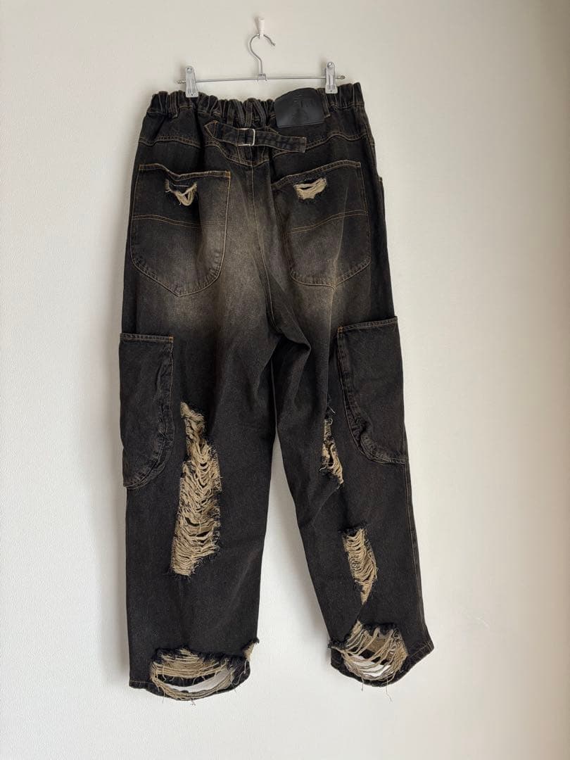 【あ】BALLSY BROTHERS ダメージオーバールーズデニムパンツ
