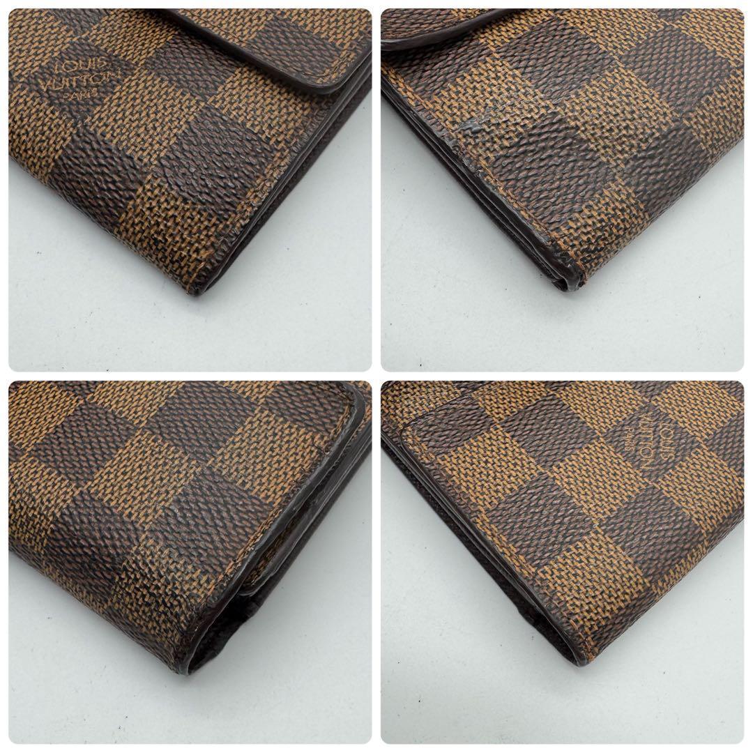 美品✨️ルイヴィトン　ダミエ　エベヌ　ポシェット　ポルトモネ　クレディ　長財布