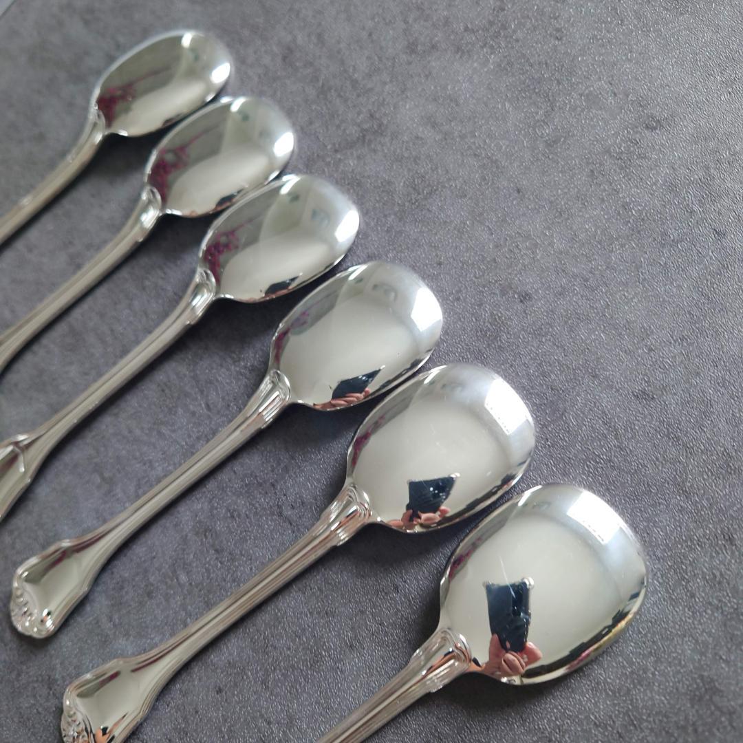 希少 極美品 クリストフル ポートロイヤル アイスクリームスプーン 6点