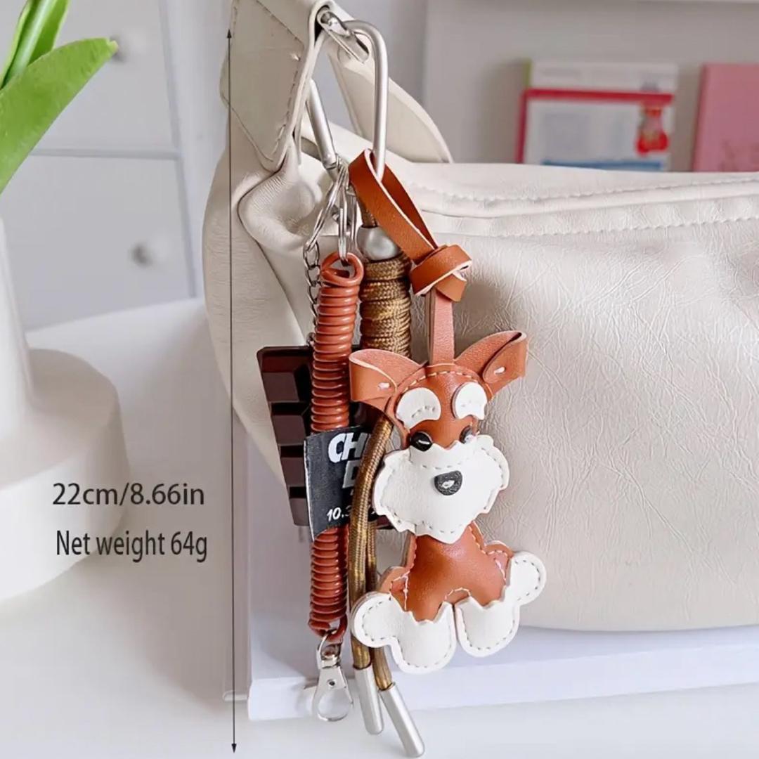 じゃらじゃらキーホルダー バッグチャーム シュナウザー チョコレート