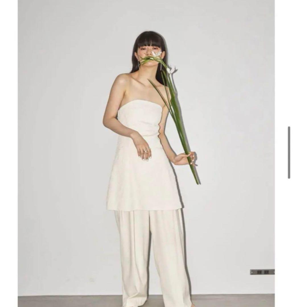 todayful Jacquard Bare Tunic エクリュ