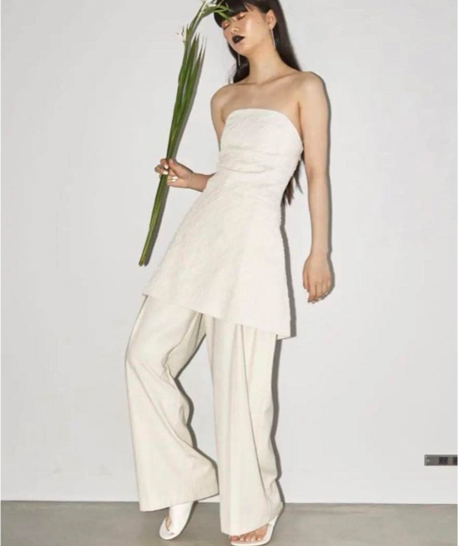 todayful Jacquard Bare Tunic エクリュ