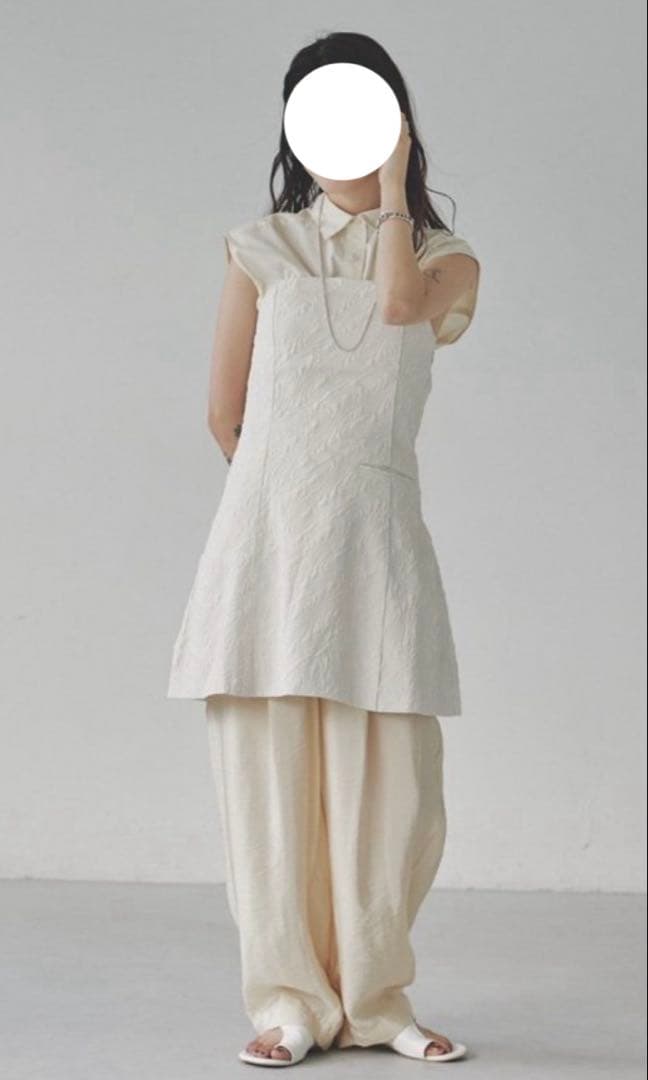 todayful Jacquard Bare Tunic エクリュ