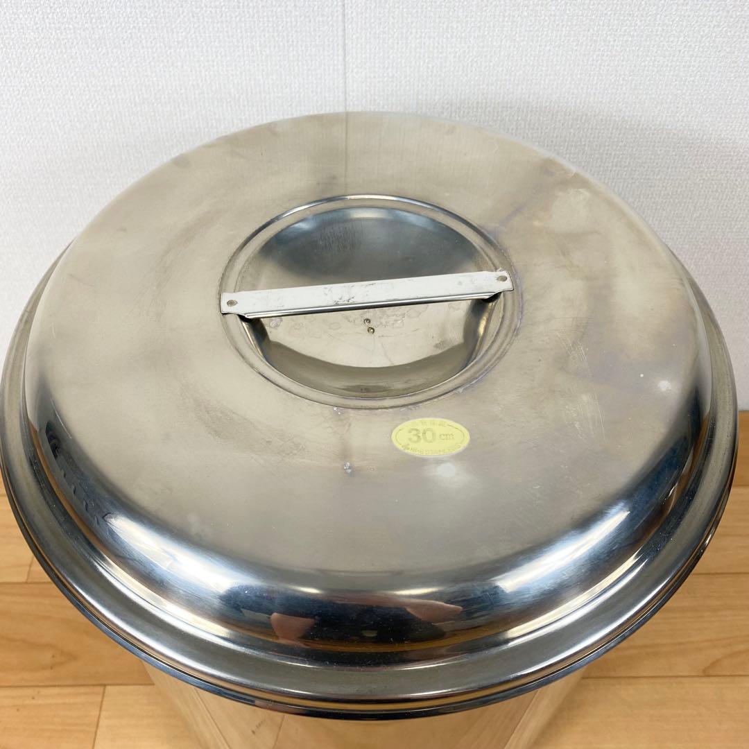 【美品】ステンレス製　寸胴　キッチンポット 30cm 18cm セット