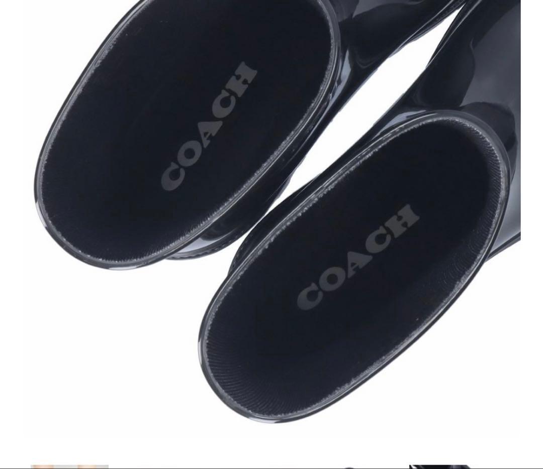 COACH ブラック レインブーツ　26cm