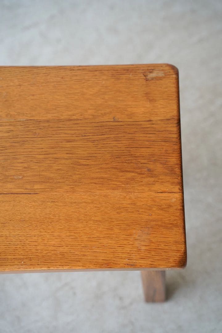 無垢オーク材のヴィンテージ サイドテーブル スツール